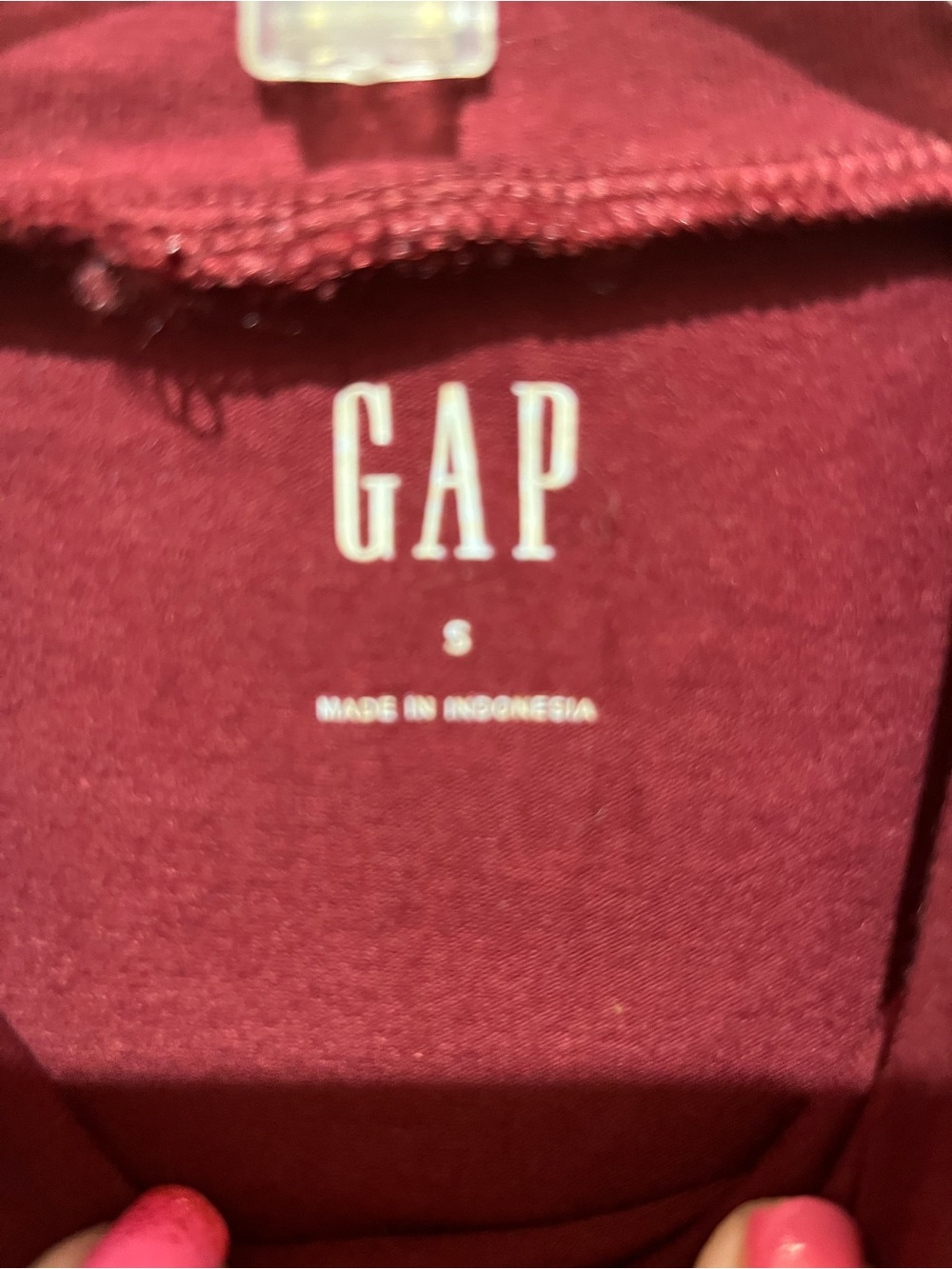 NWT GAP Mockneck Long-Sleeve Top in Burgandy Size Small - Picture 12 of 13